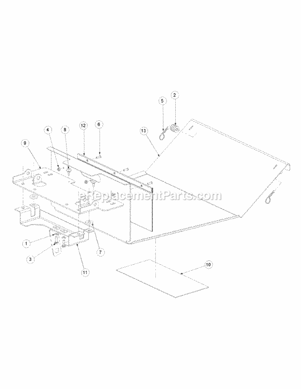 Floor Panel Assembly Diagram and Parts List for M72-GN33 53CB5FJZ750 Cub Cadet Sprayer